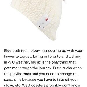 White Bluetooth Beanie